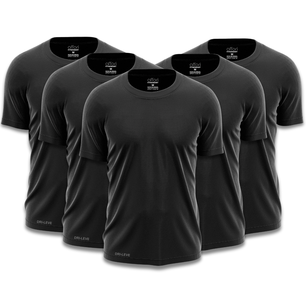 Pack of 5 men's dry fit gym t-shirts – anti-sweat